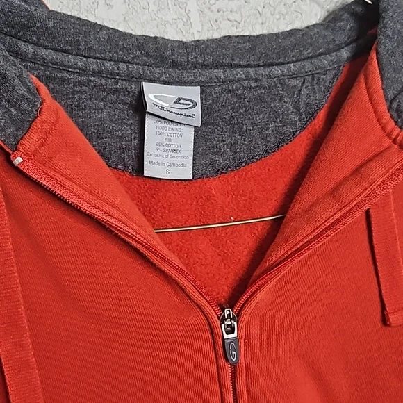 Champion Burnt Orange Zip Hoodie sz small - Picture 2 of 4